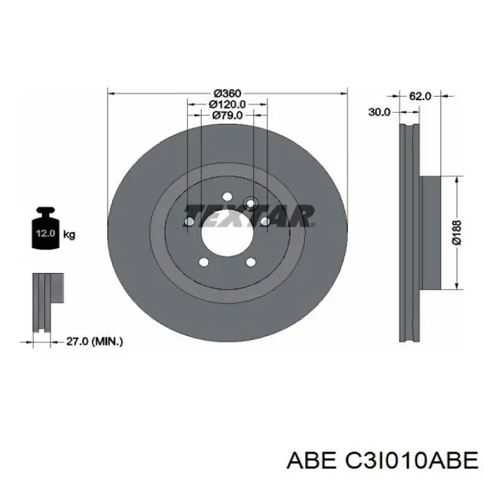 Купить C3I010ABE ABE Ротор тормозной