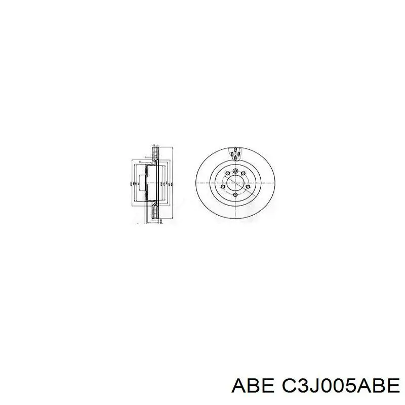 C3J005ABE ABE диск тормозной передний
