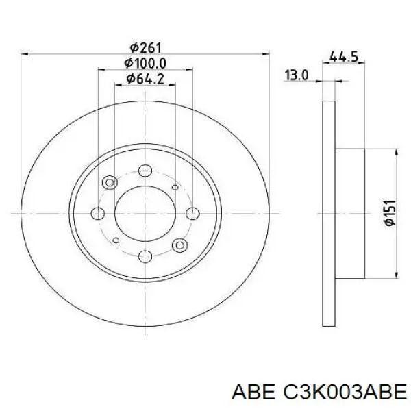 Купить C3K003ABE ABE Ротор тормозной