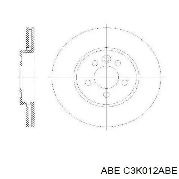 C3K012ABE ABE Диск тормозной передний