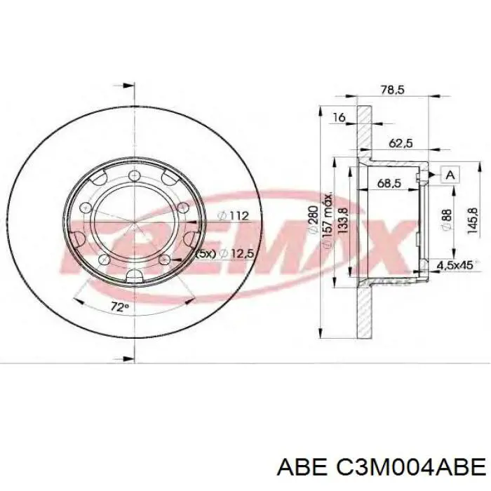 Передний тормозной диск ABE C3M004ABE