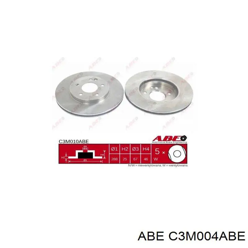 Передние тормозные диски C3M004ABE ABE