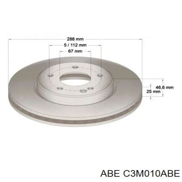 C3M010ABE ABE Диск тормозной передний