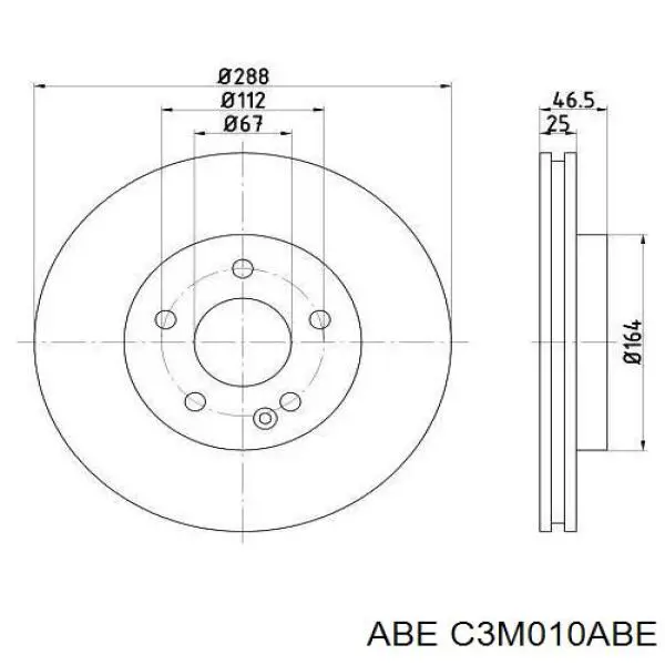 Передние тормозные диски C3M010ABE ABE
