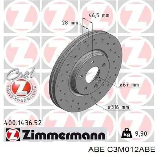 Купить C3M012ABE ABE Ротор тормозной