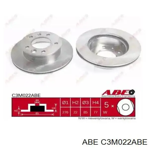 C3M022ABE ABE диск тормозной передний