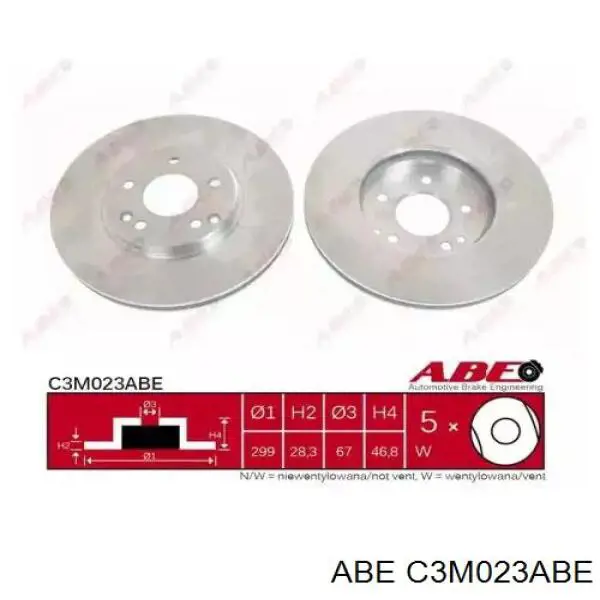 C3M023ABE ABE диск тормозной передний
