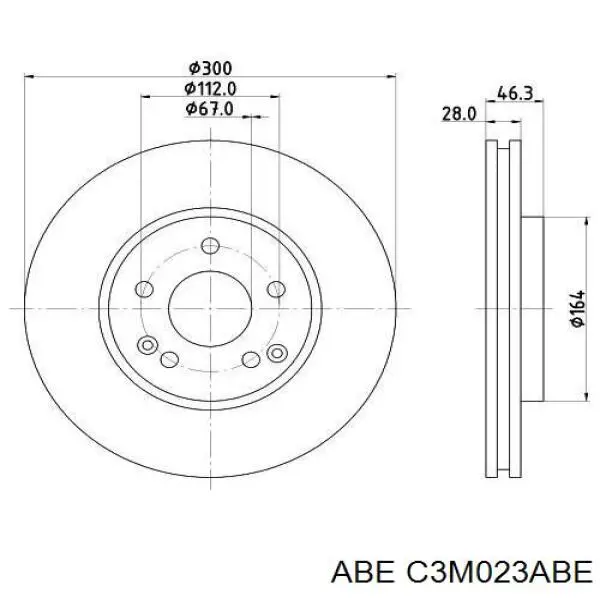 Передние тормозные диски C3M023ABE ABE