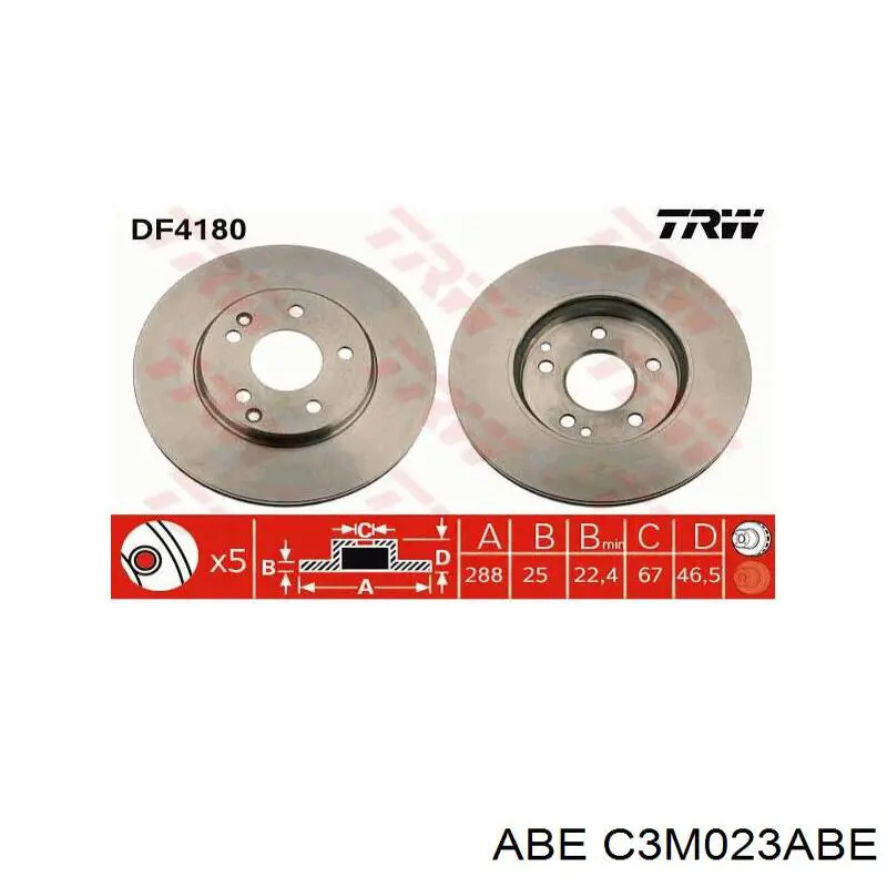 Купить C3M023ABE ABE Ротор тормозной