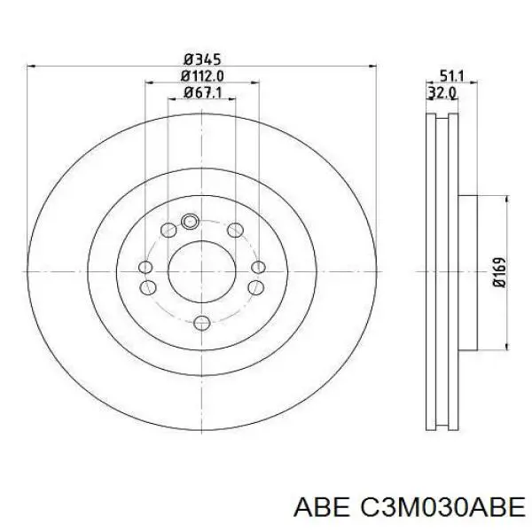 Купить C3M030ABE ABE Ротор тормозной
