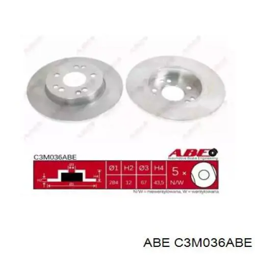 C3M036ABE ABE диск тормозной передний