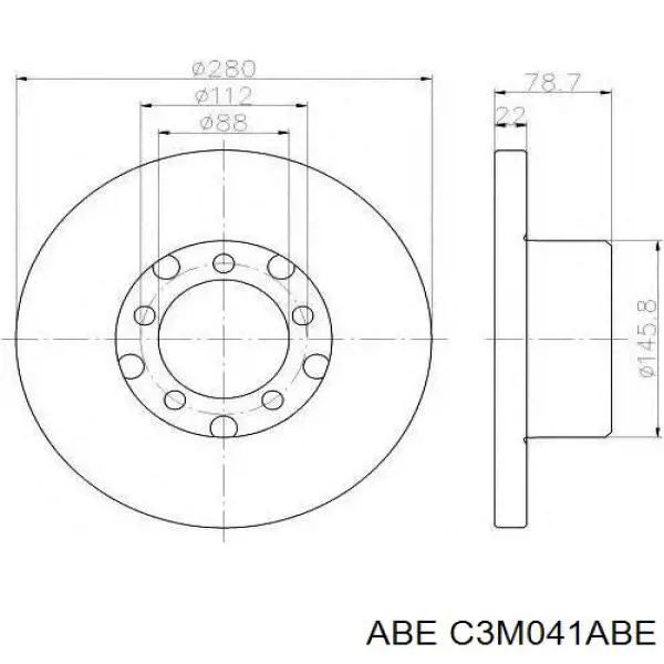 Передние тормозные диски C3M041ABE ABE