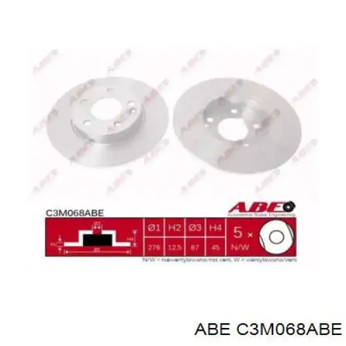 C3M068ABE ABE диск тормозной передний
