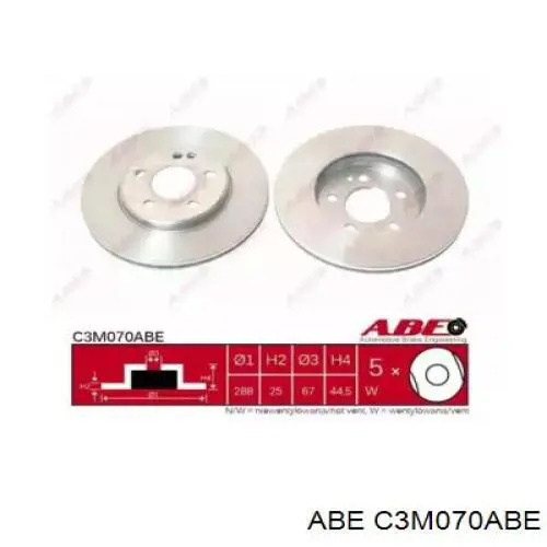 C3M070ABE ABE диск тормозной передний