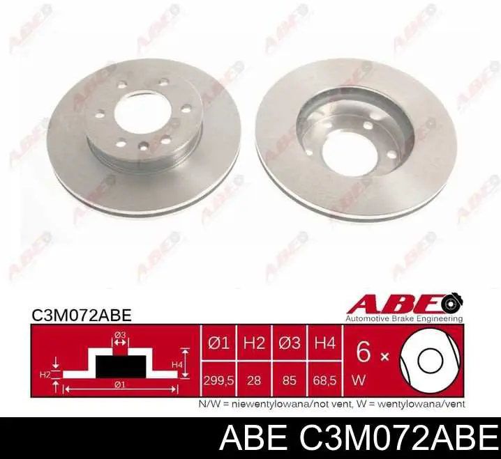 Передние тормозные диски C3M072ABE ABE