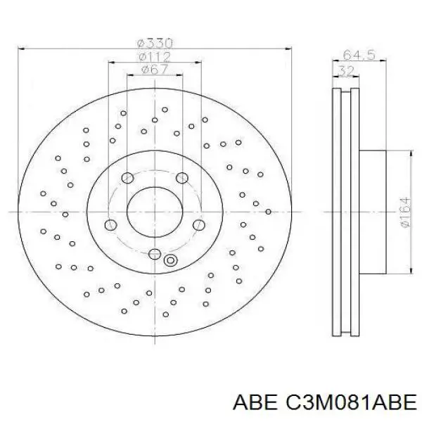 Передние тормозные диски C3M081ABE ABE