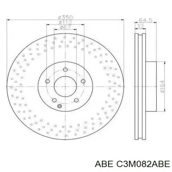 Передние тормозные диски C3M082ABE ABE