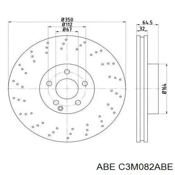 Передние тормозные диски C3M082ABE ABE