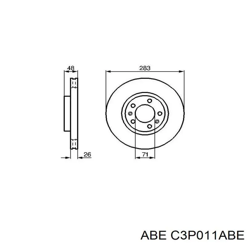 Передние тормозные диски C3P011ABE ABE