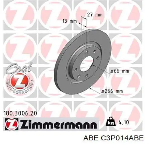 Передние тормозные диски C3P014ABE ABE