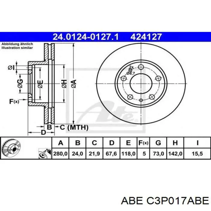 Купить 424927 Peugeot/Citroen Ротор тормозной
