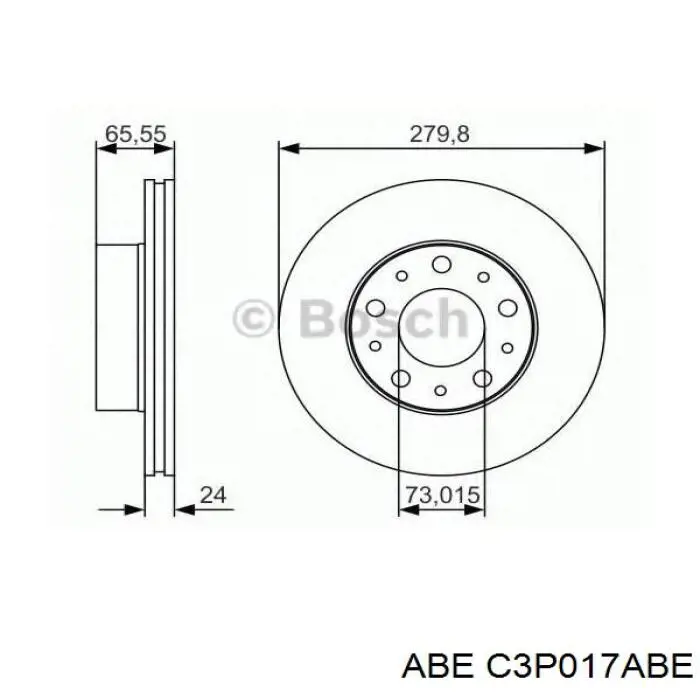 Диск гальмівний передній C3P017ABE ABE