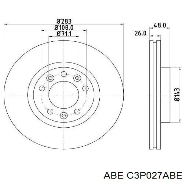 Купить C3P027ABE ABE Ротор тормозной