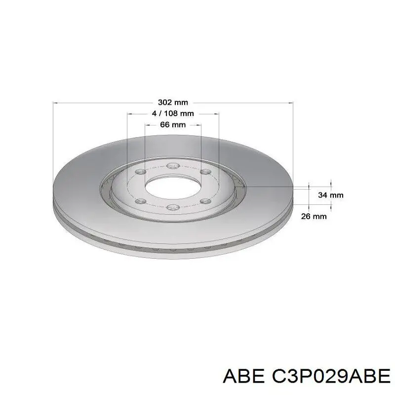 C3P029ABE ABE Диск тормозной передний
