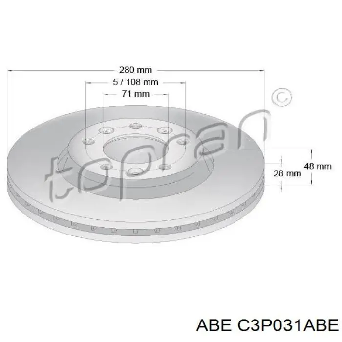 Передние тормозные диски C3P031ABE ABE