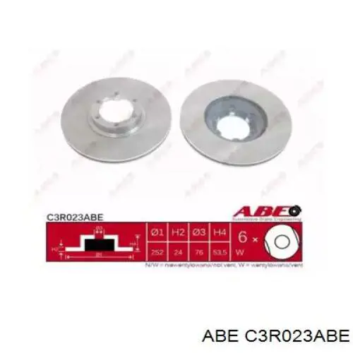 C3R023ABE ABE диск тормозной передний
