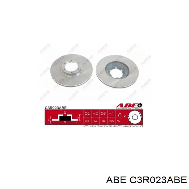 Купить C3R023ABE ABE Ротор тормозной
