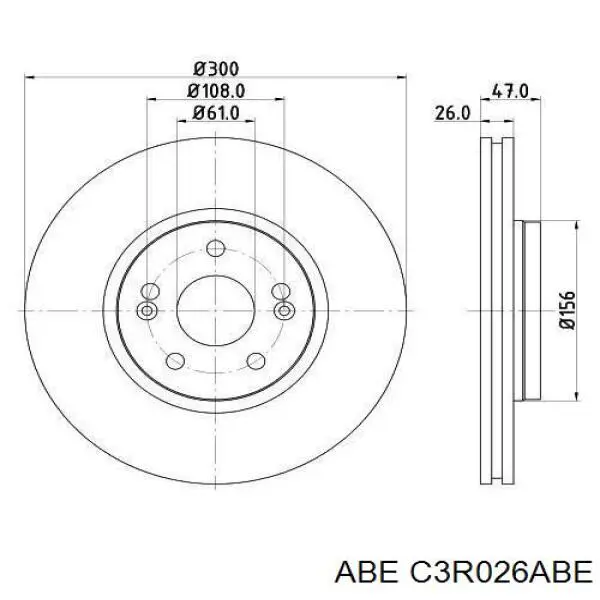 Купить C3R026ABE ABE Ротор тормозной