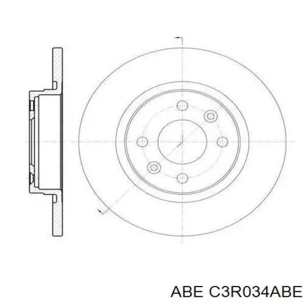 C3R034ABE ABE Диск тормозной передний