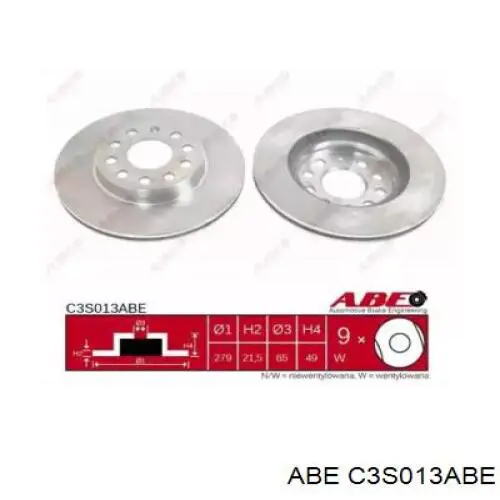 Тормоз дисковый передний ABE C3S013ABE цена, от 28.54 USD