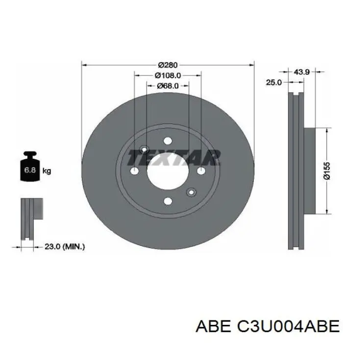 Купить C3U004ABE ABE Ротор тормозной