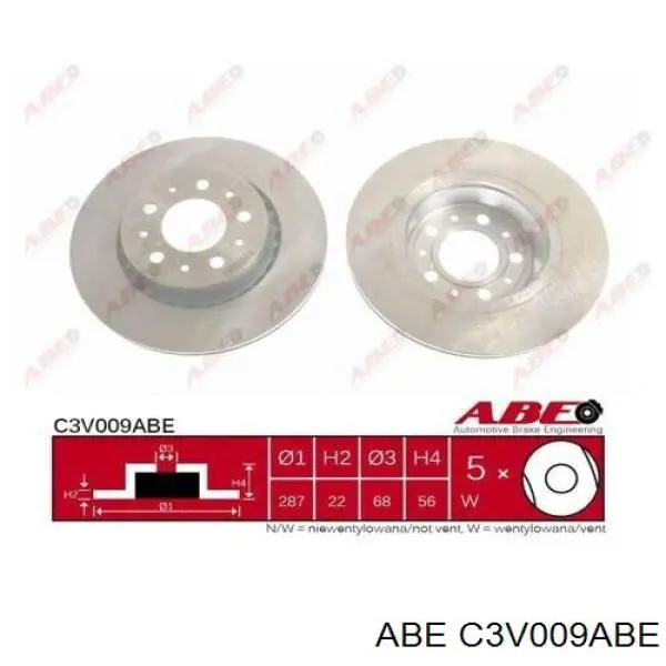 Купить C3V009ABE ABE Ротор тормозной