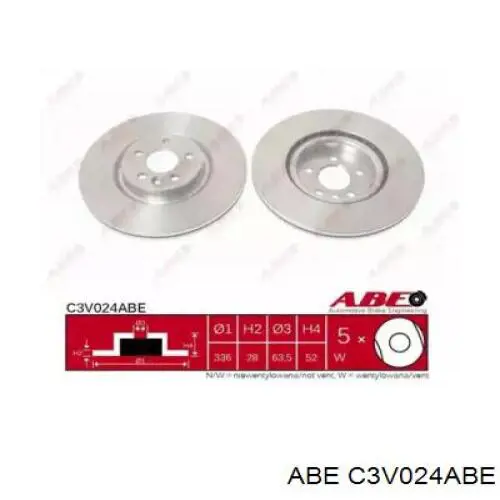 Передние тормозные диски C3V024ABE ABE