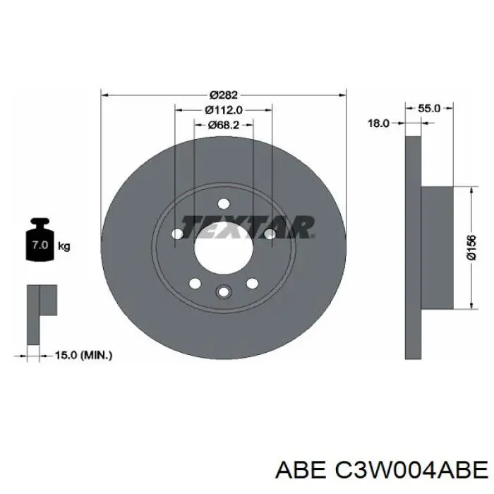 Диск гальмівний передній C3W004ABE ABE