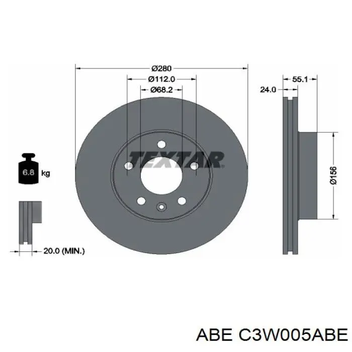 Купить C3W005ABE ABE Ротор тормозной