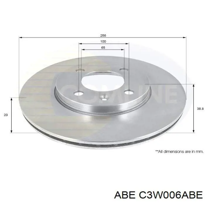Передние тормозные диски C3W006ABE ABE