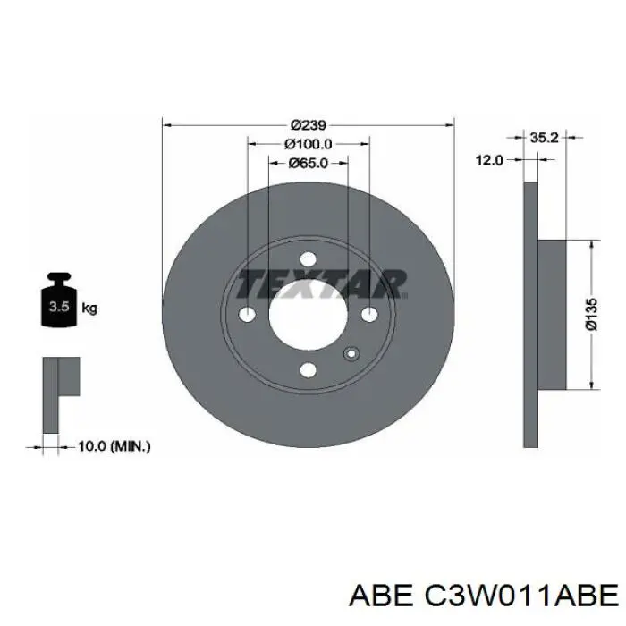 Купить C3W011ABE ABE Ротор тормозной