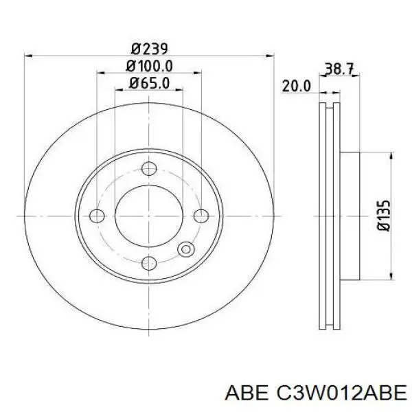 Передний тормозной диск ABE C3W012ABE