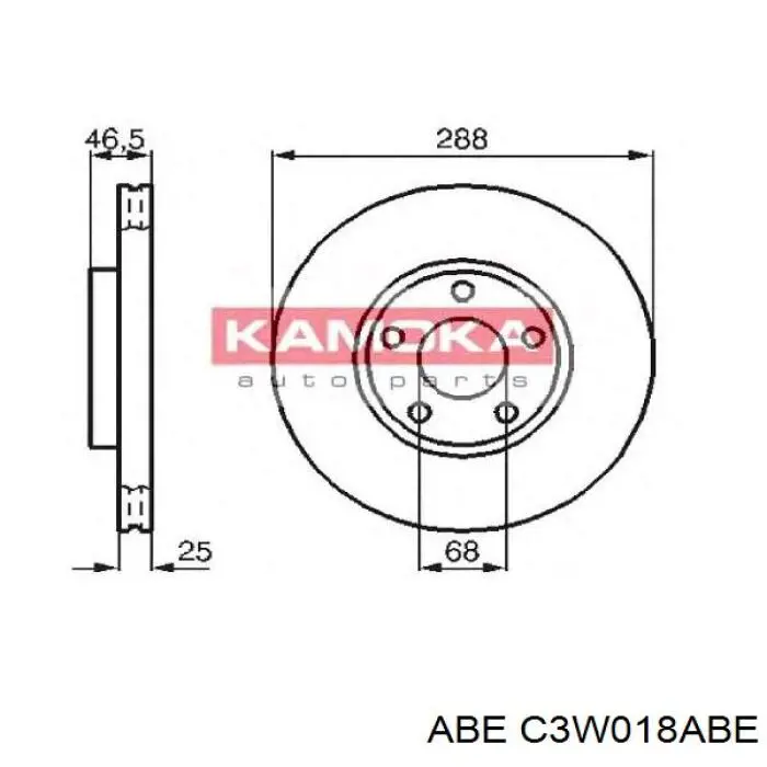 Передний тормозной диск ABE C3W018ABE