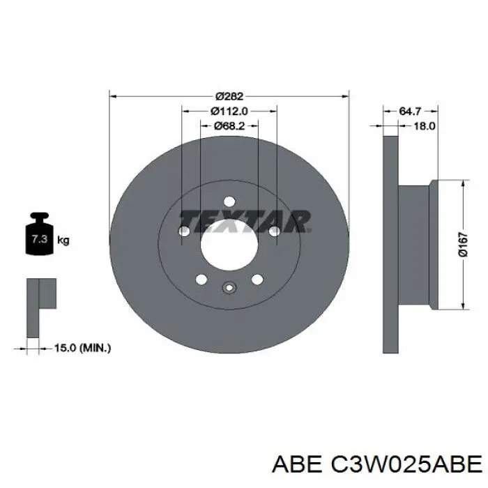 Купить C3W025ABE ABE Ротор тормозной
