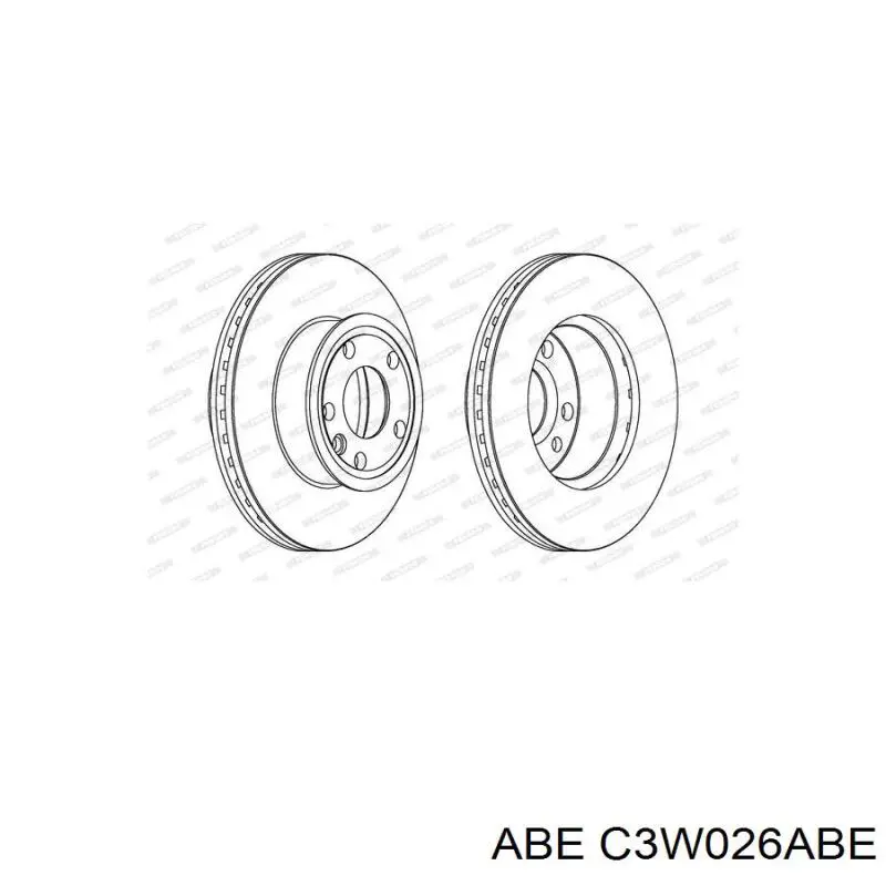 Передние тормозные диски C3W026ABE ABE
