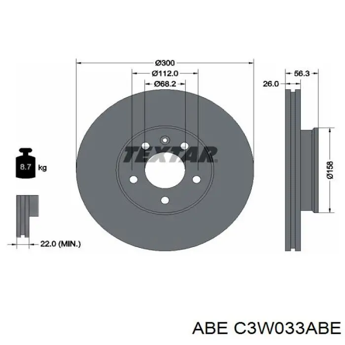 Купить C3W033ABE ABE Ротор тормозной