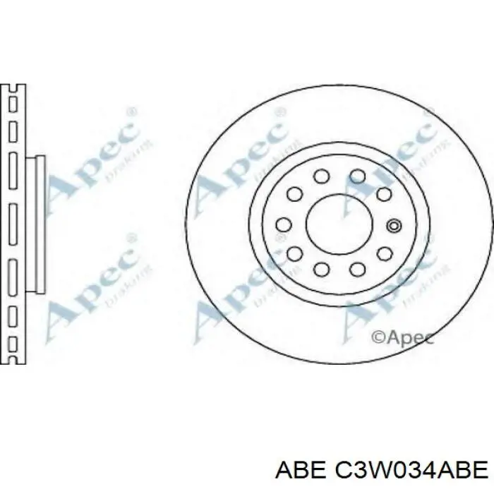 C3W034ABE ABE Диск тормозной передний