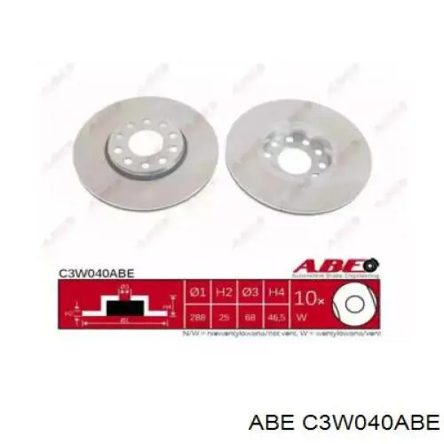 Купить C3W040ABE ABE Ротор тормозной