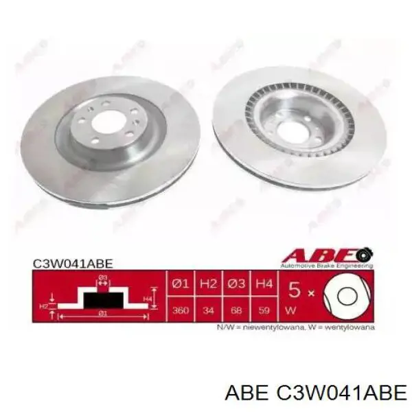 C3W041ABE ABE тормозные диски