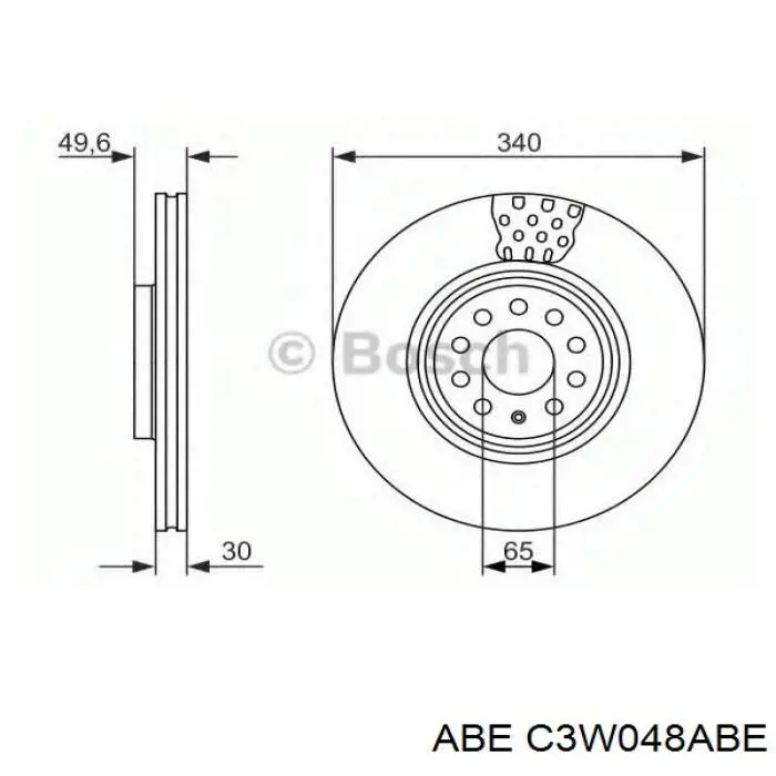 Передний тормозной диск ABE C3W048ABE